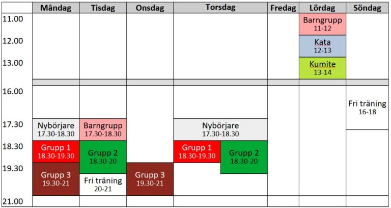 Träningsschema VT2025